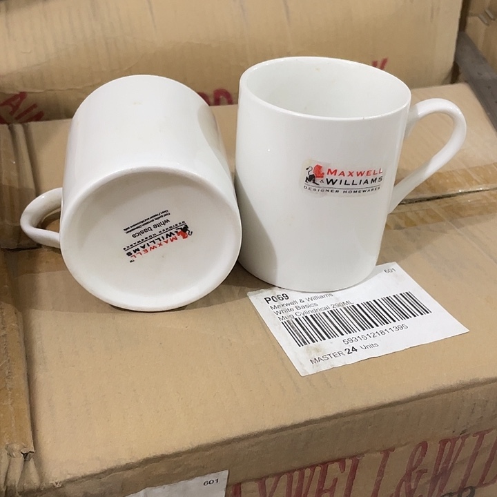 瓷片麦斯威尔水杯一对 290毫升