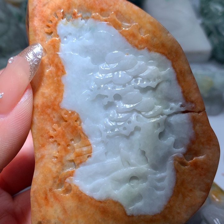 翡翠未镶嵌颈饰保真天然A货翡翠