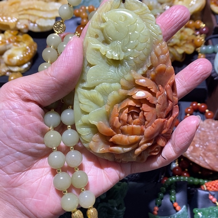 岫玉岫玉吊坠未镶嵌木*舟