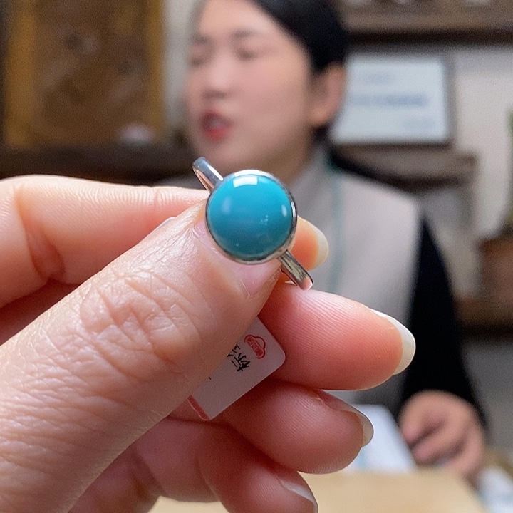 绿松石珠宝奇石银S925镶嵌