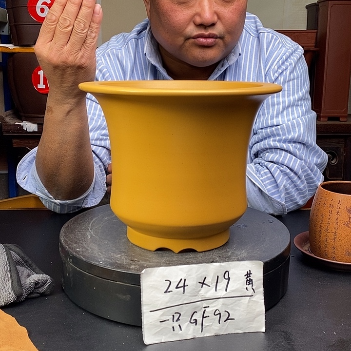 紫砂花盆货号一只GF92
