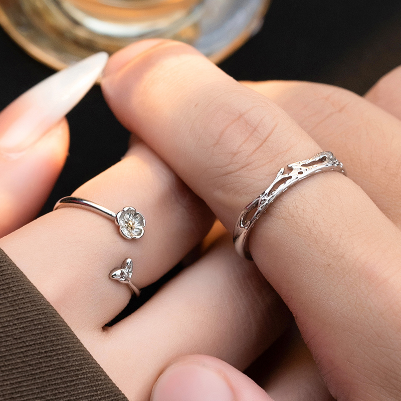 金美澳 铜合金戒指 莫离指环礼物送女友轻奢小众情侣对戒气质饰品