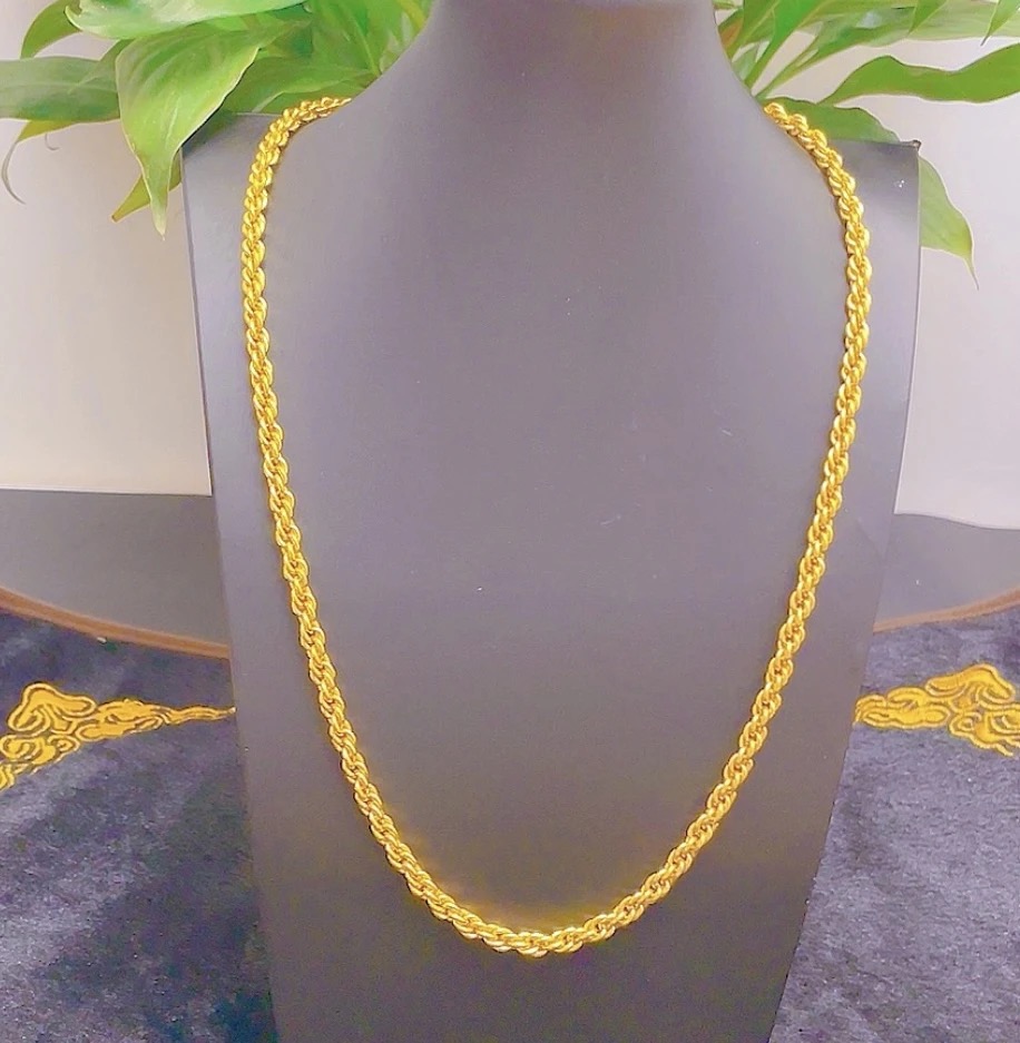 合金项链 麻花项链饰品60长时尚