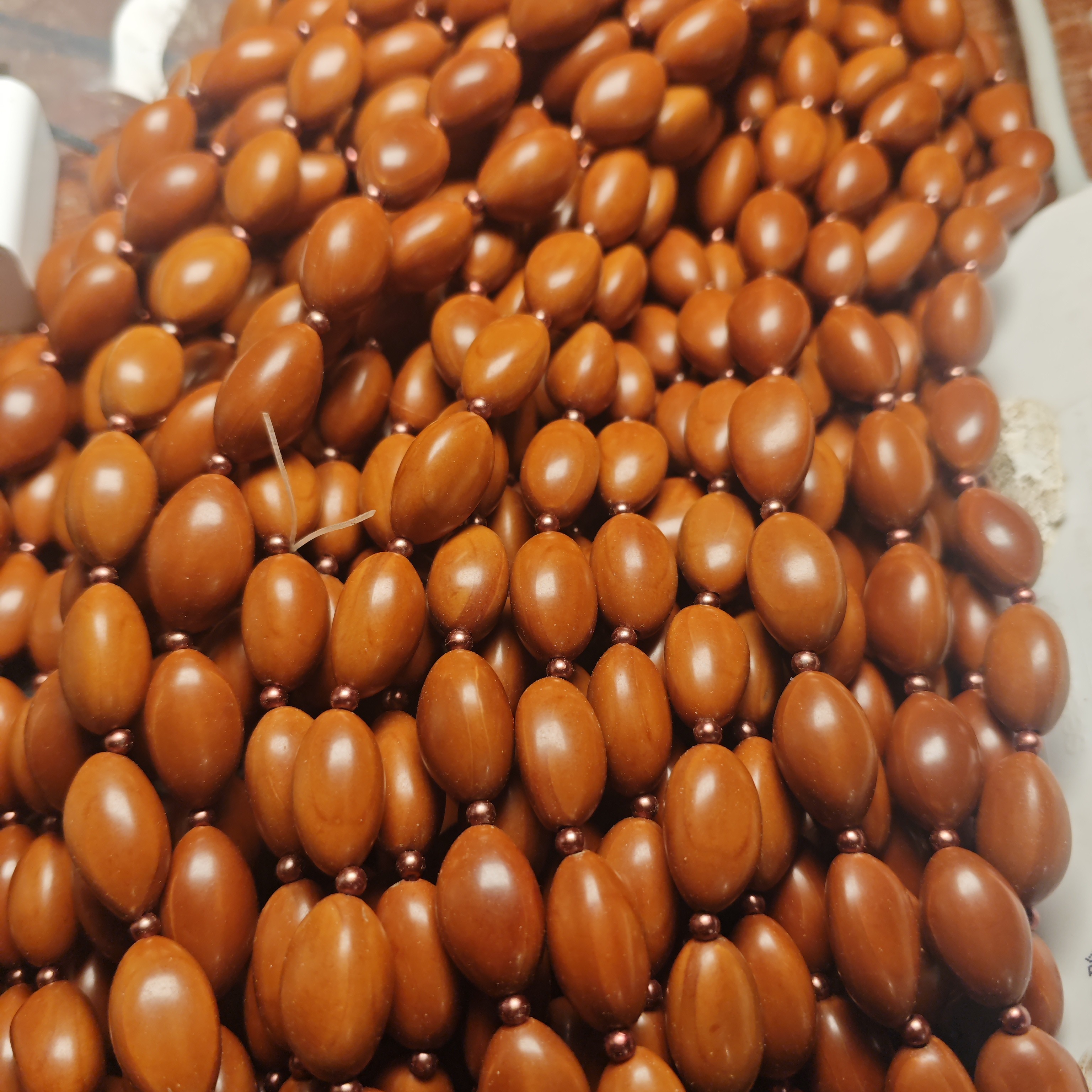 橄榄核雕素珠长串挂脖男女款文玩配饰手工雕刻精品光珠