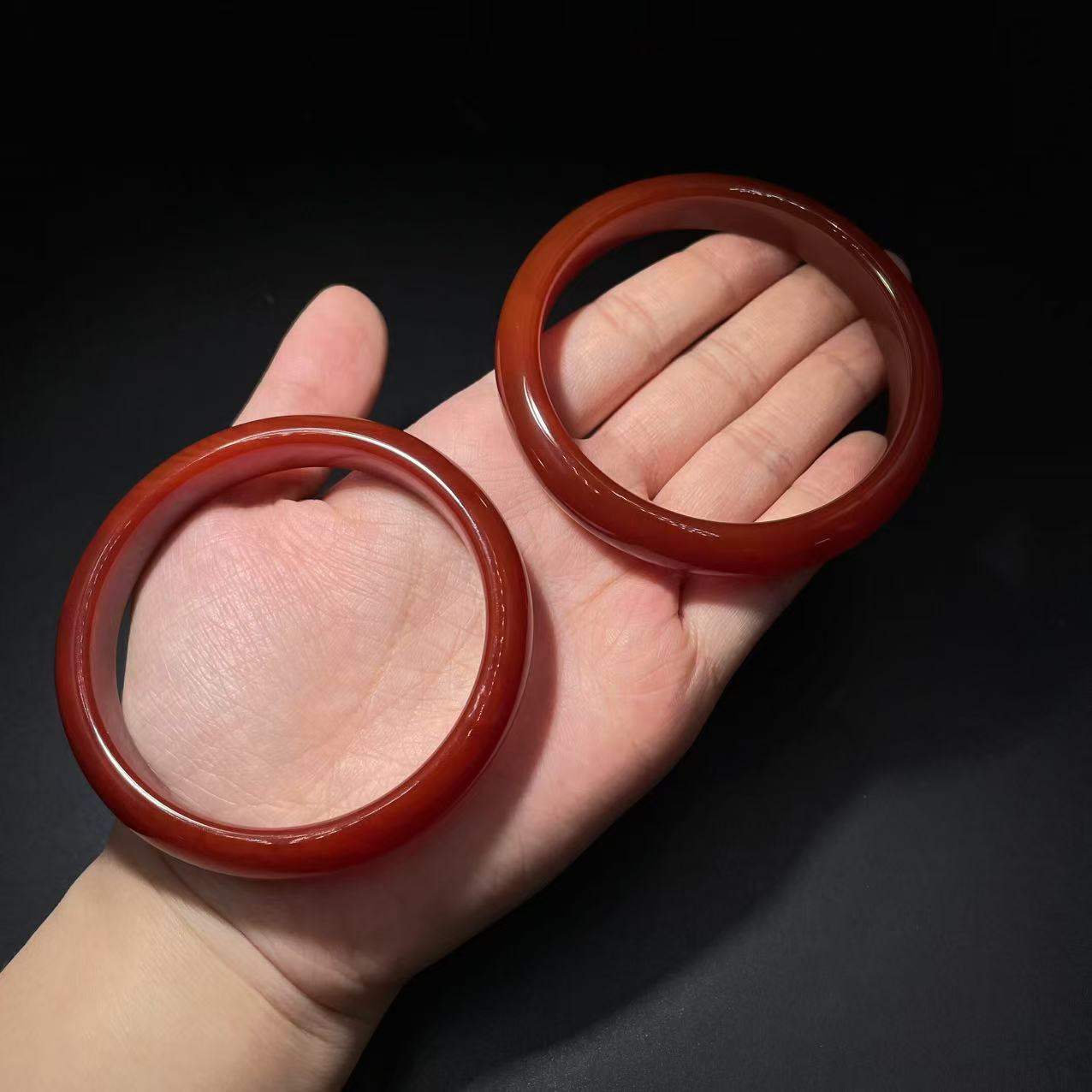 【胖】牛血红色玛瑙手镯多样性发其一@k