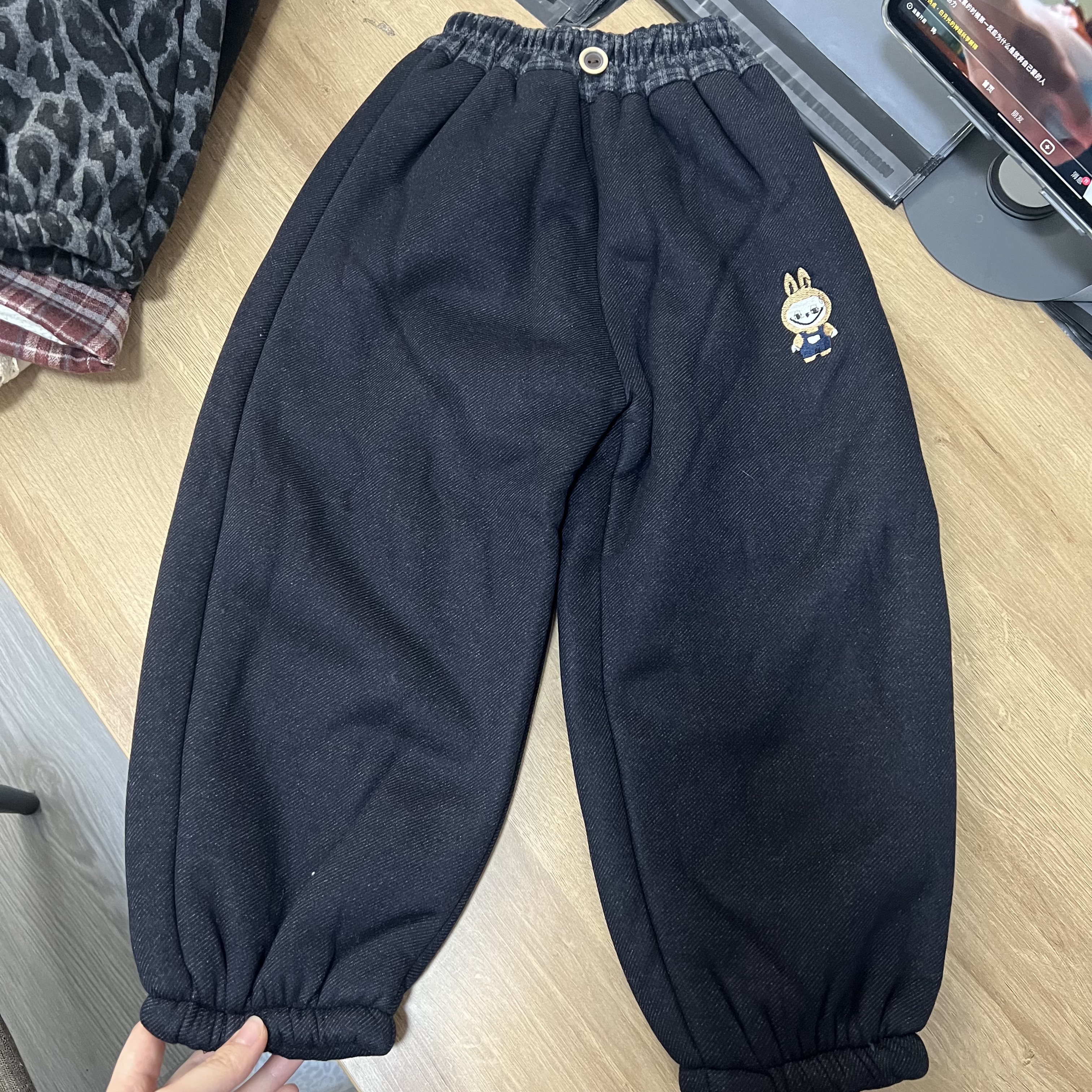 【小阿姨】A395 拉布布羊羔绒裤子