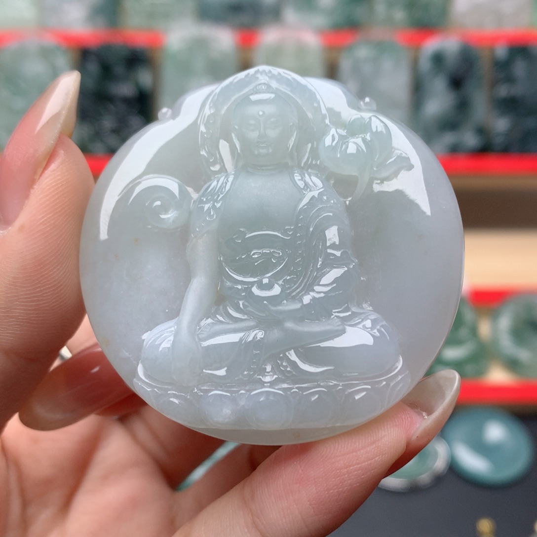 翡翠颈饰未镶嵌阿弥陀佛