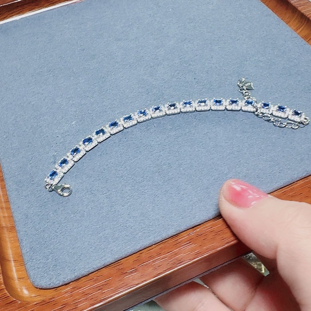 吊坠925银合成立方氧化锆手链