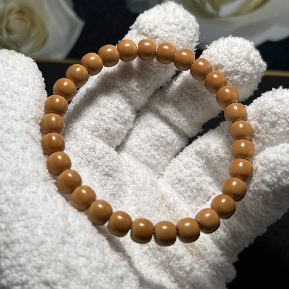 橄榄核清水料极限弧核尖手串