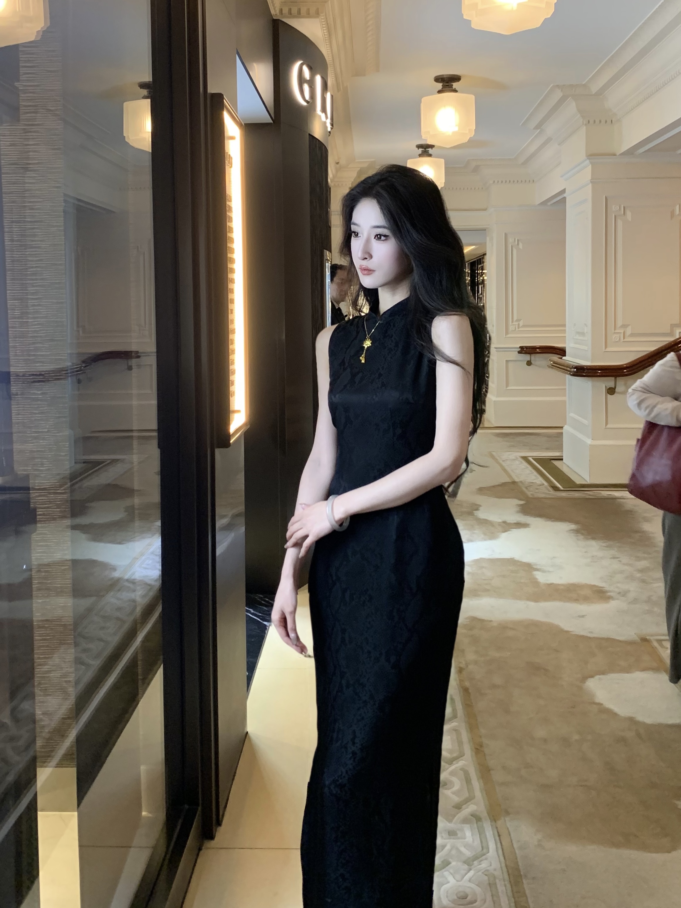 序安CHEN【清光调】新中式国风改良提花旗袍收腰显瘦气质无袖连衣裙