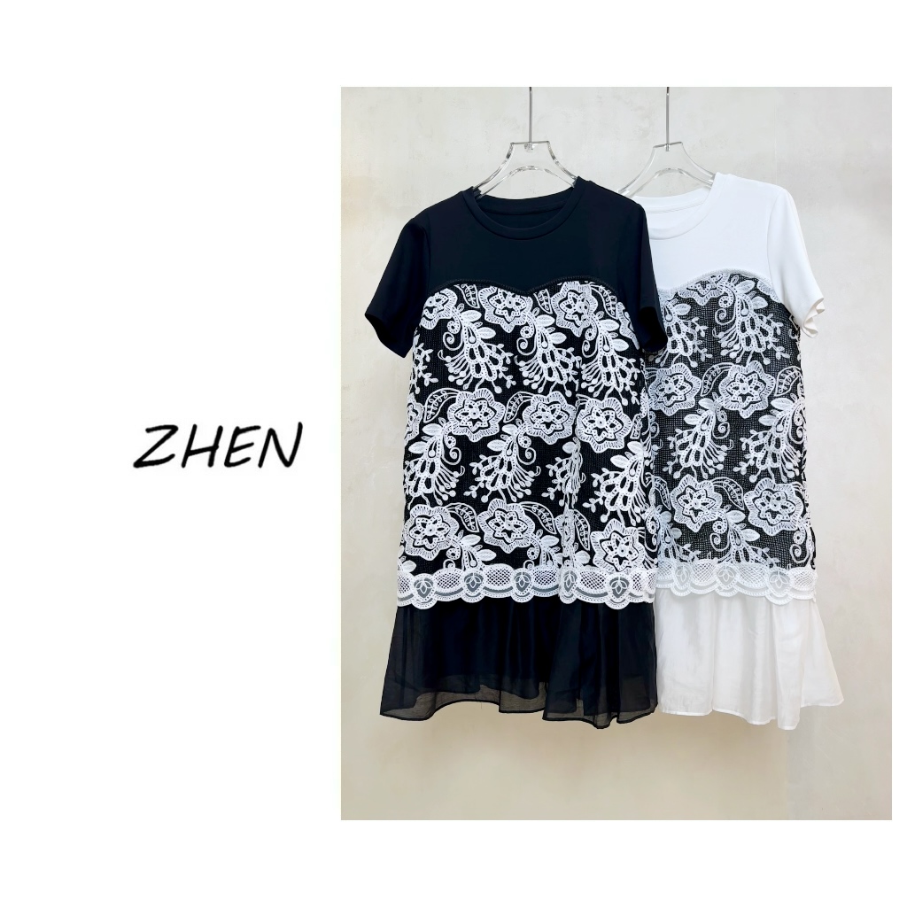 【ZHEN】25K00691 2025新款时尚气质修身显瘦小众设计连衣裙女