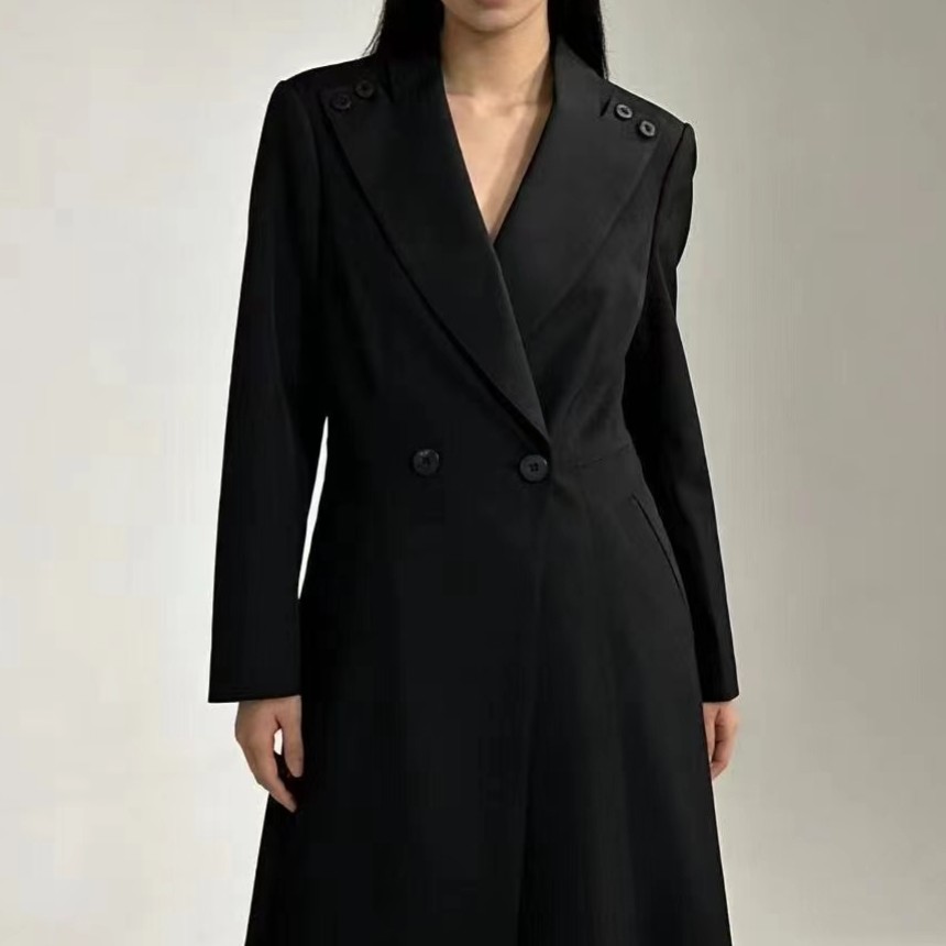 彬彬家秋冬新款气质收腰赫本风女士春款风衣093