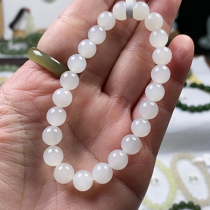 和田玉手串未镶嵌8mm 