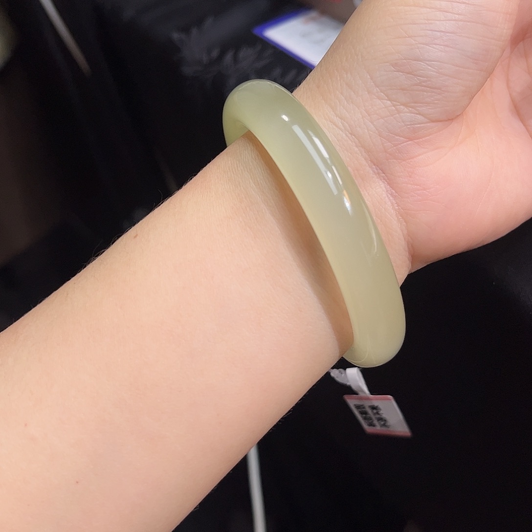 和田玉未镶嵌手镯冰底茶晴猫眼