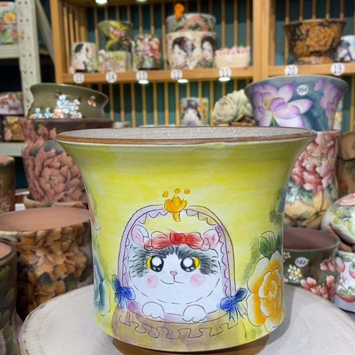 红陶景德镇艺术手绘作品