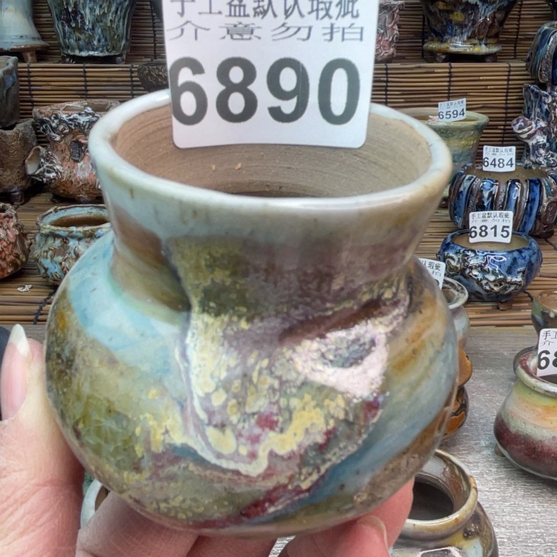 手工花盆默认瑕疵完美者勿拍