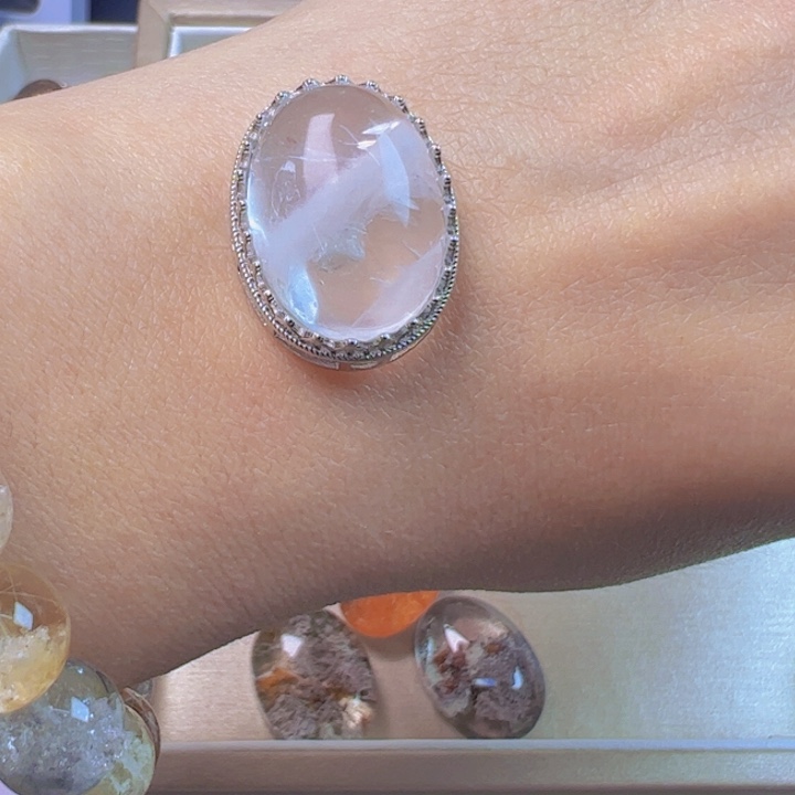 水晶手链银S800镀金镶嵌o****y