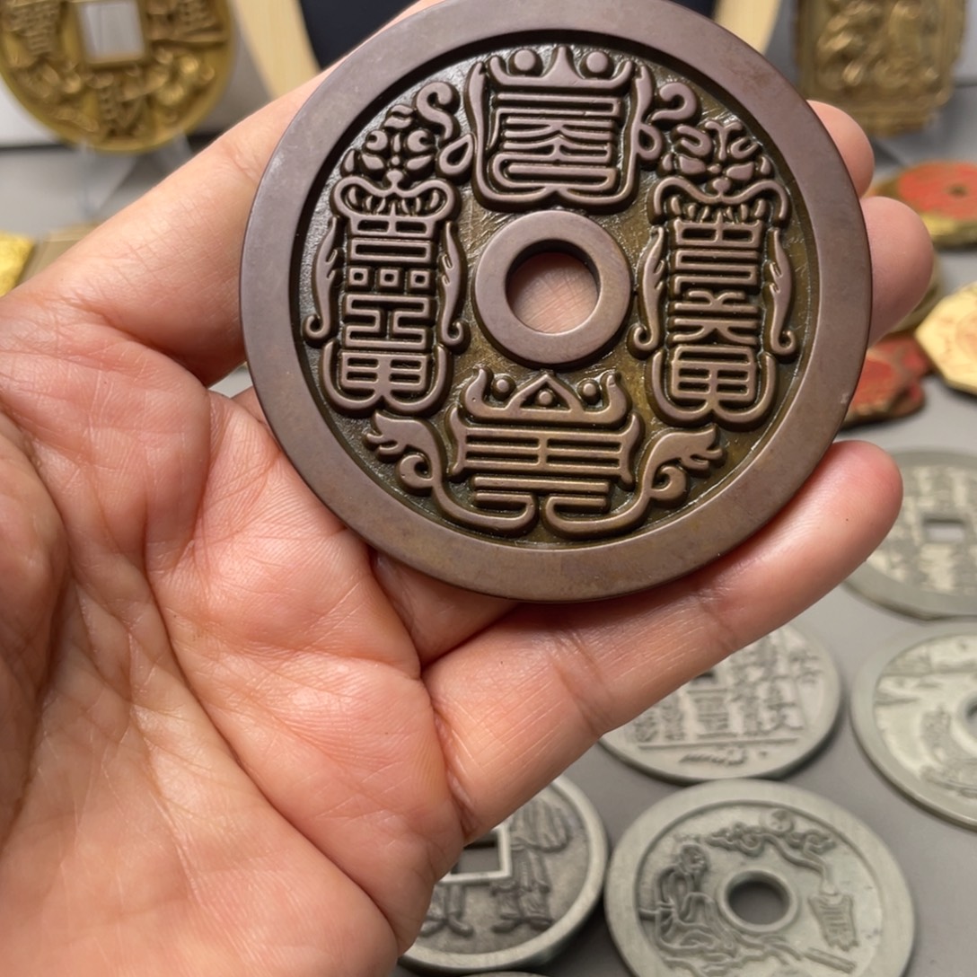 卡***卡铜现代仿制工艺文创铜币 