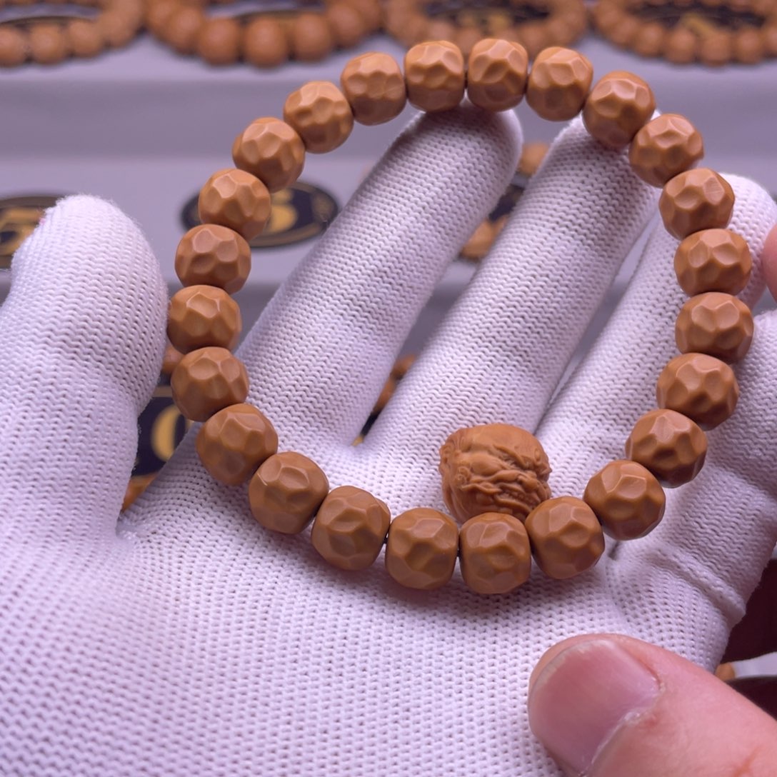 猴头核桃手串张**?精品奶酪无相全品无暇➕雕刻恶僧