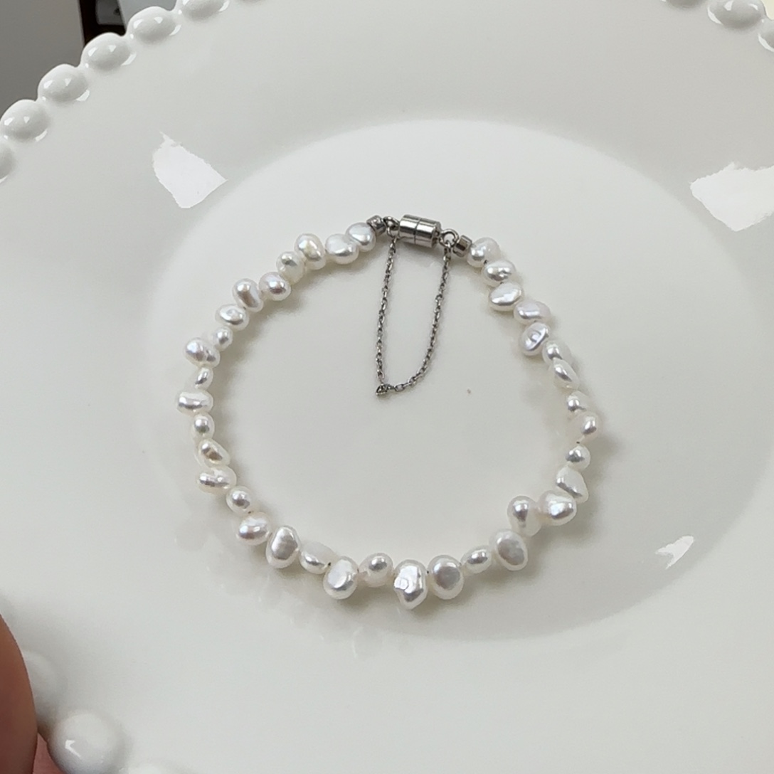 淡水珍珠手链银S925镶嵌