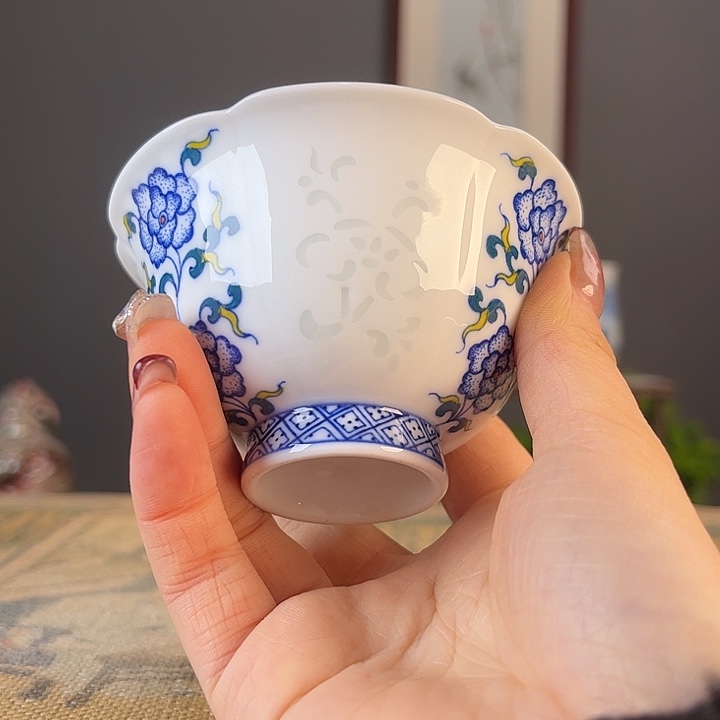 杯景德柴烧茶杯多人
