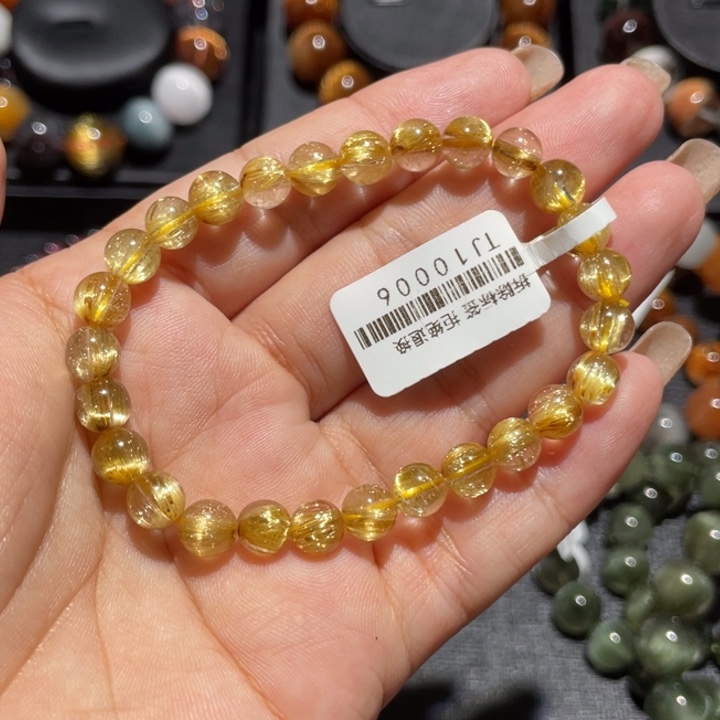 手链未镶嵌水晶只****い钛晶6.5mm左右