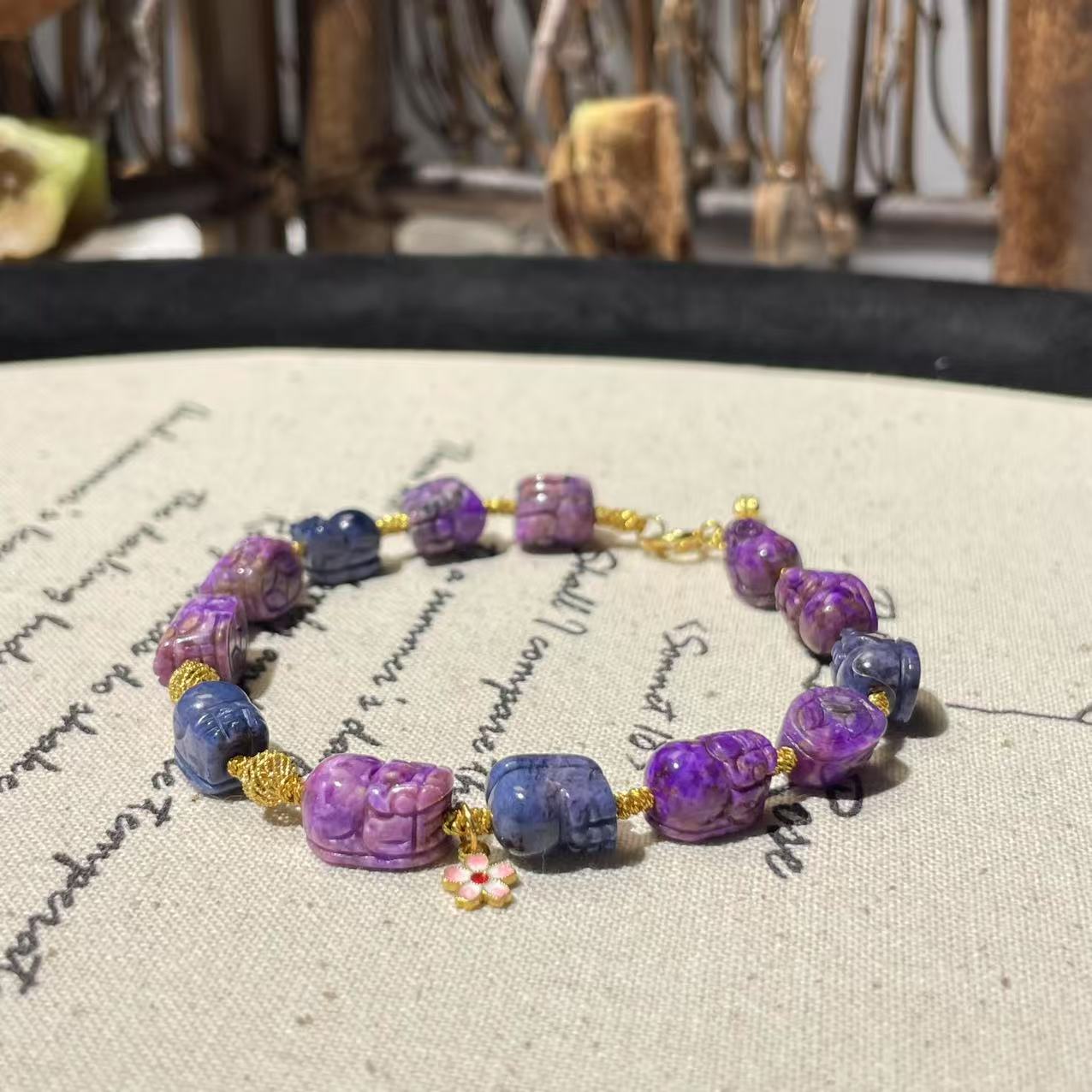 舒俱来多宝貔貅手链/18k/约5.5-7mm/AZB6808（空灵）