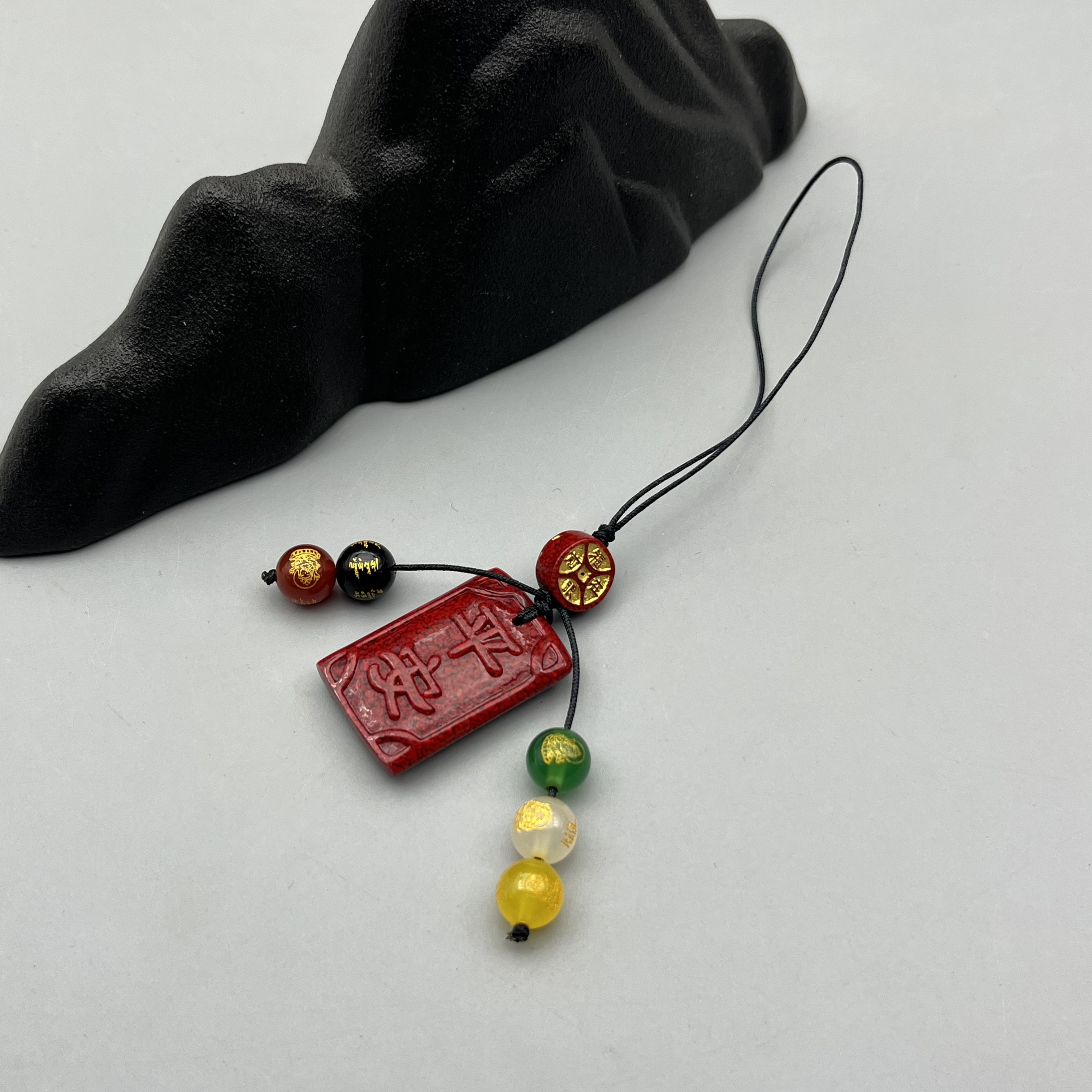 含辰砂工艺品JT475-晶体雕刻平安钥匙扣挂件