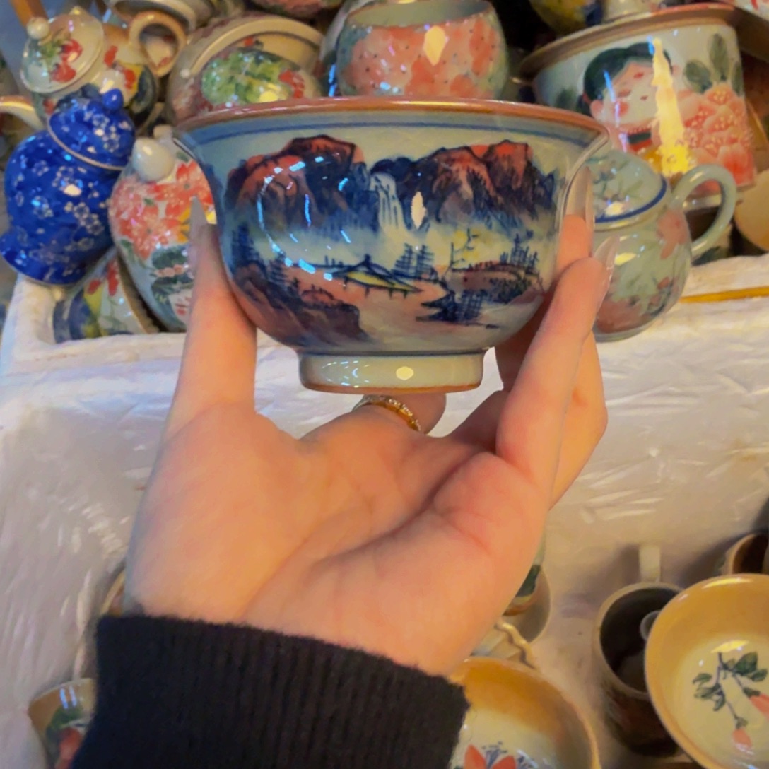 瓷片景德镇陶瓷手工手绘