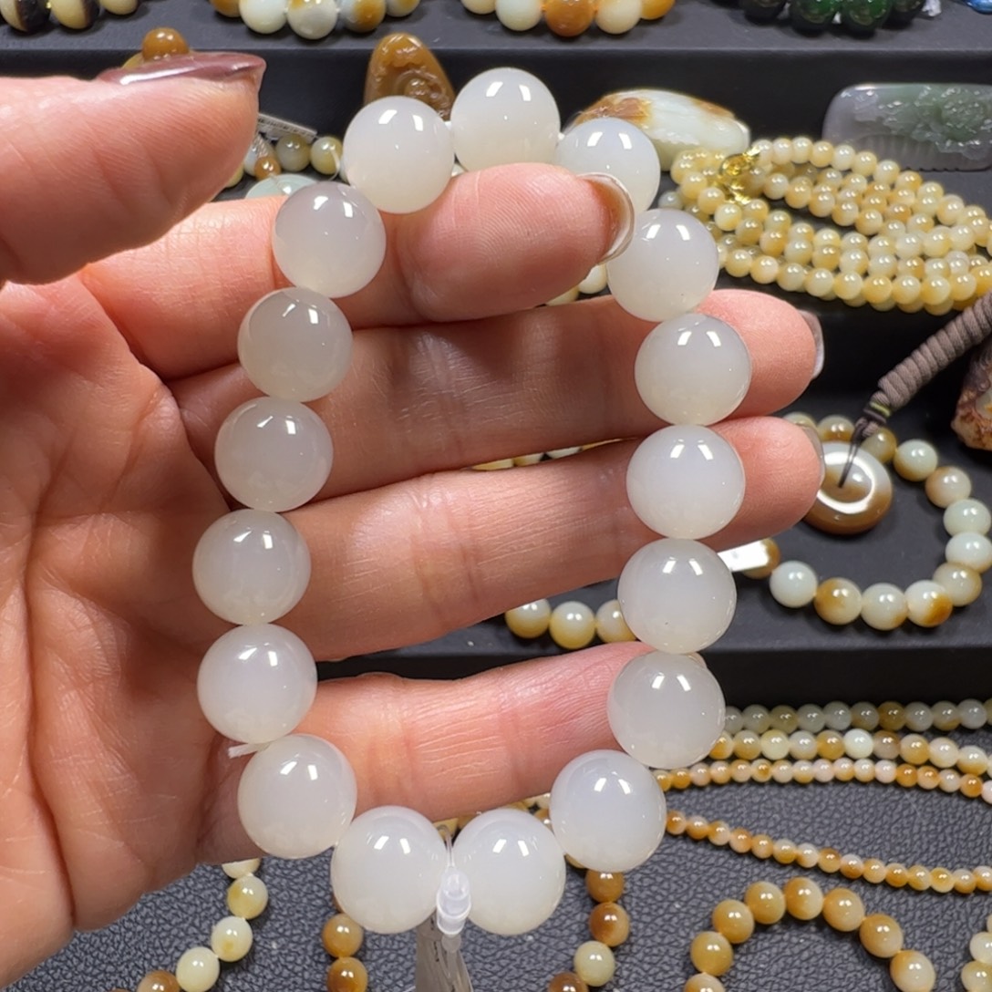 和田玉未镶嵌手链卡12