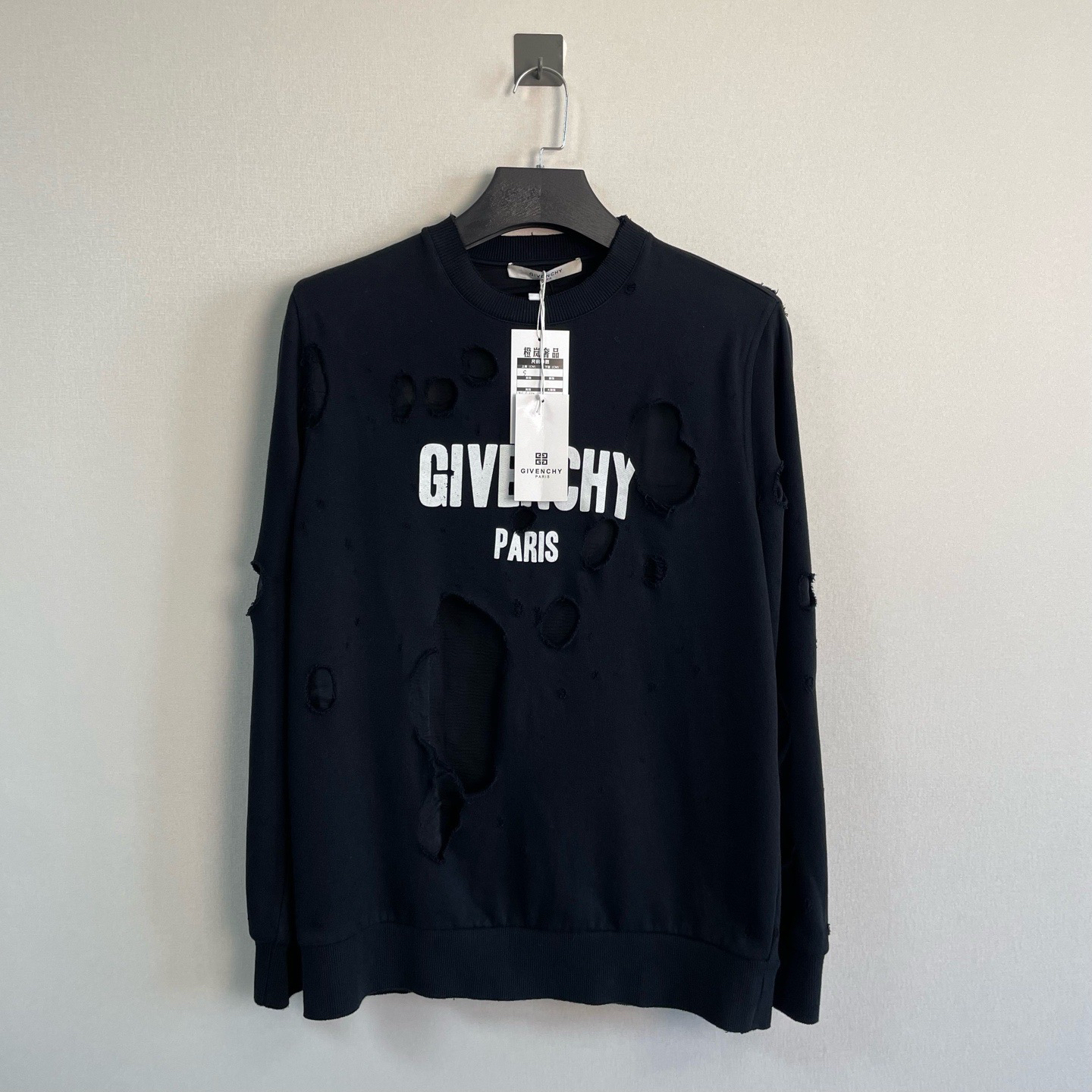 未使用 Givenchy/纪梵希 大破坏字母卫衣/S码/带吊/价7590