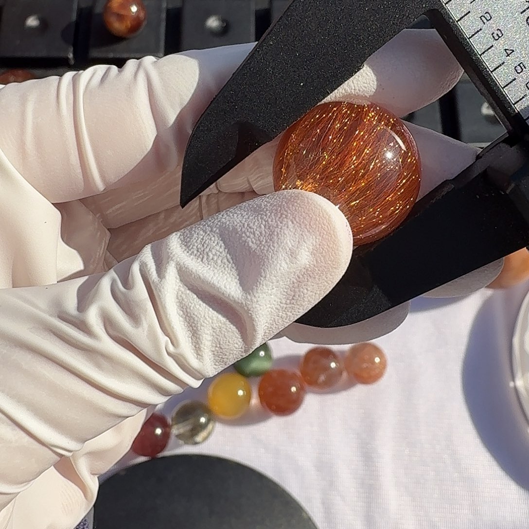 P***尼珠宝半成品未镶嵌水晶铜顺发19mm