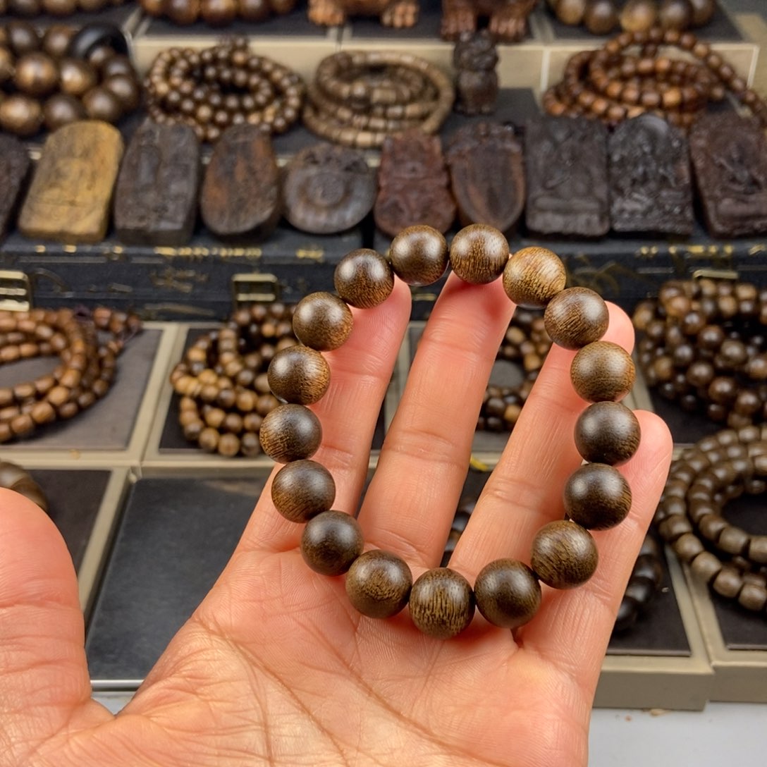 沉香手串静***安越南芽庄白棋