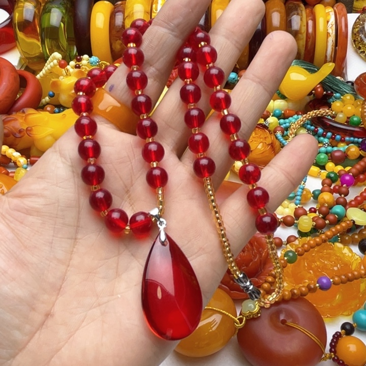 树脂制品116号红色项链