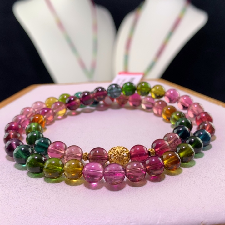 双色碧玺手链未镶嵌