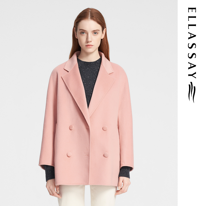 ELLASSAY歌力思冬季新款温婉娴静中长款毛呢外套女EWE354D05700