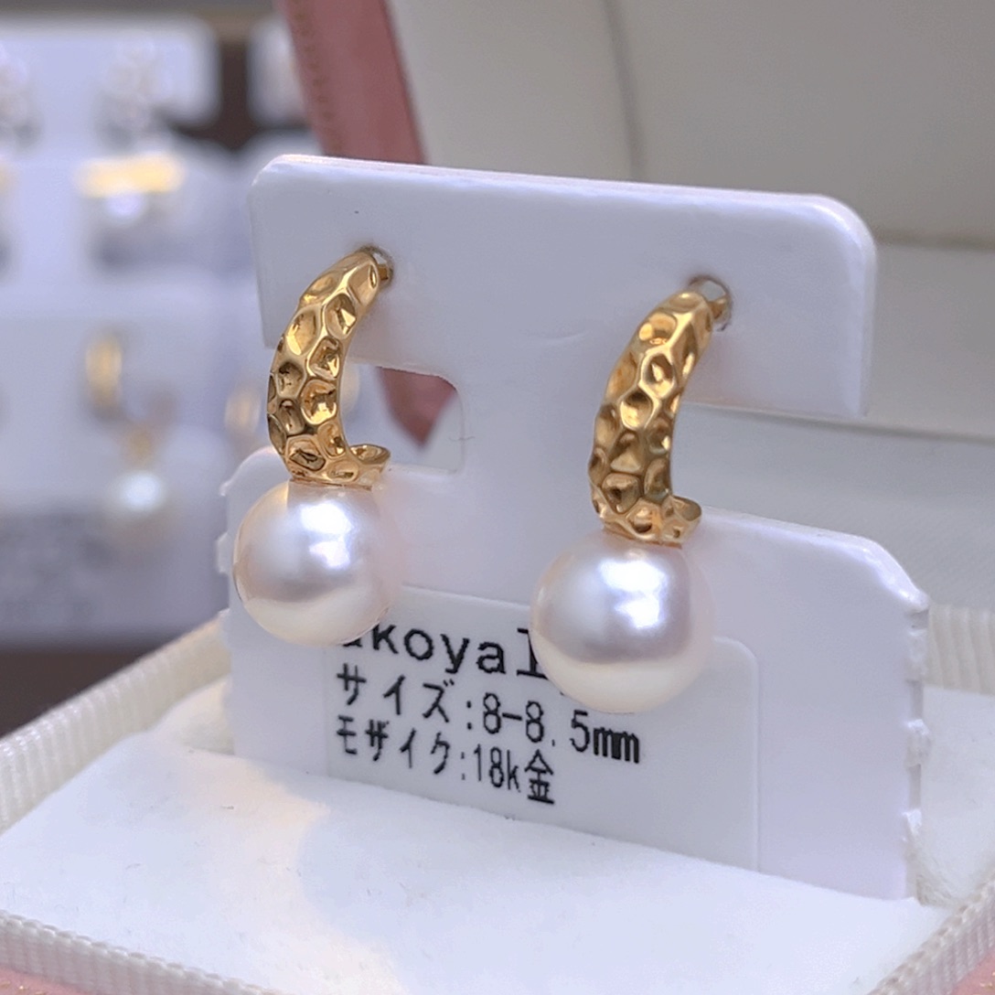 海水珍珠耳饰18K金镶嵌