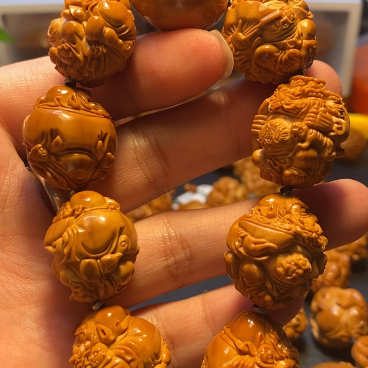 【闪购商品】橄榄核手串/手链苏工名家高货水晶核2.2妙女龙袍钟馗
