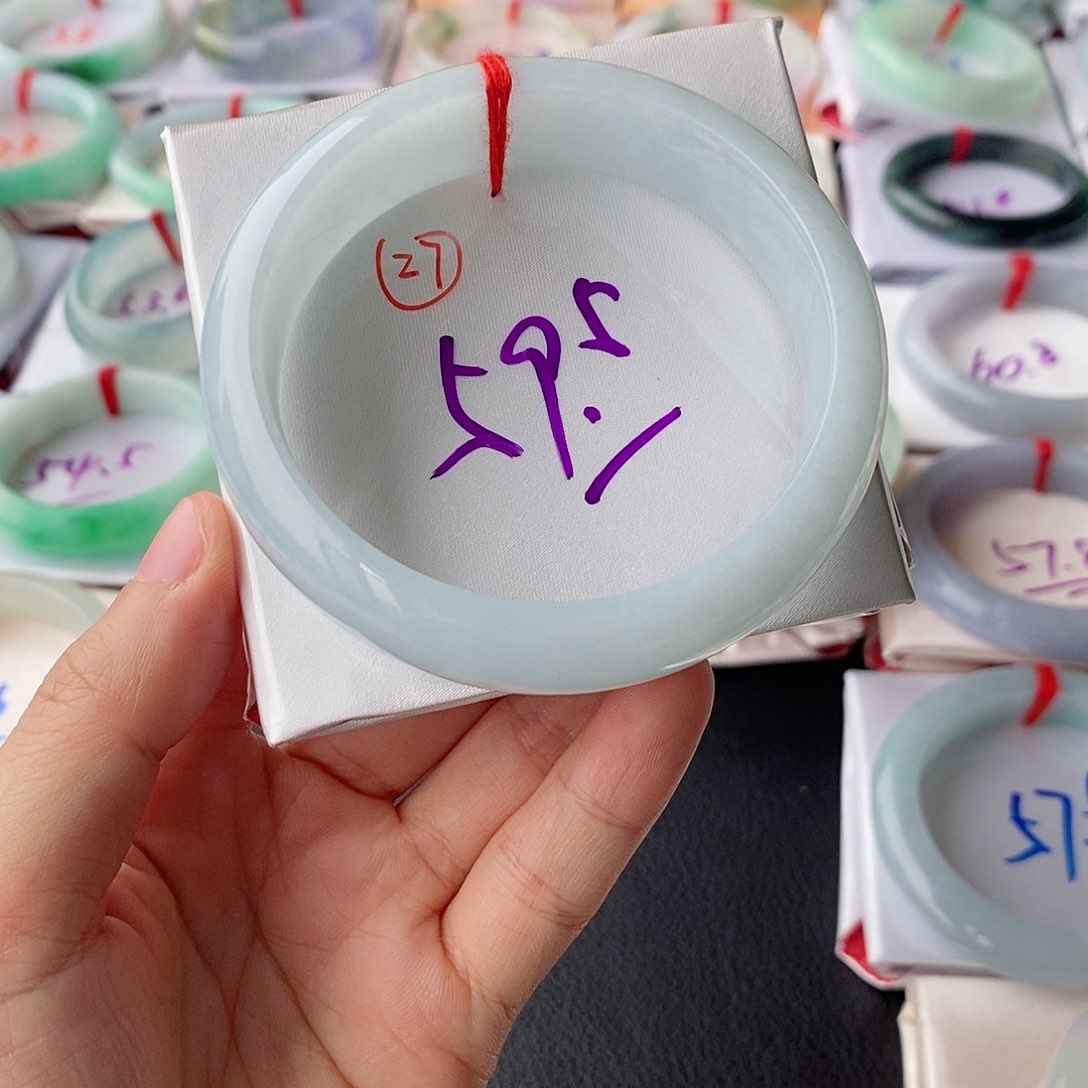 翡翠手镯未镶嵌27号宽版