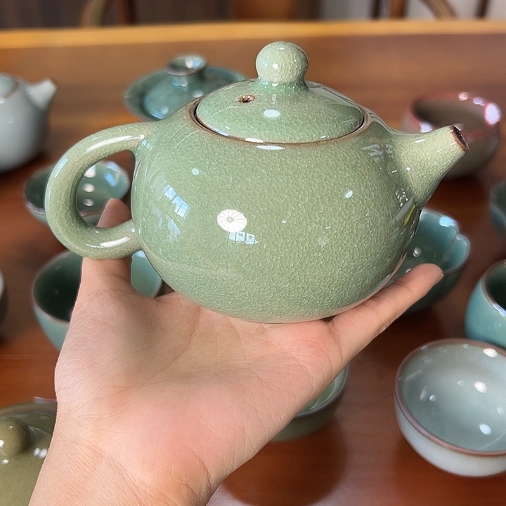 龙泉云间青瓷小米茶器