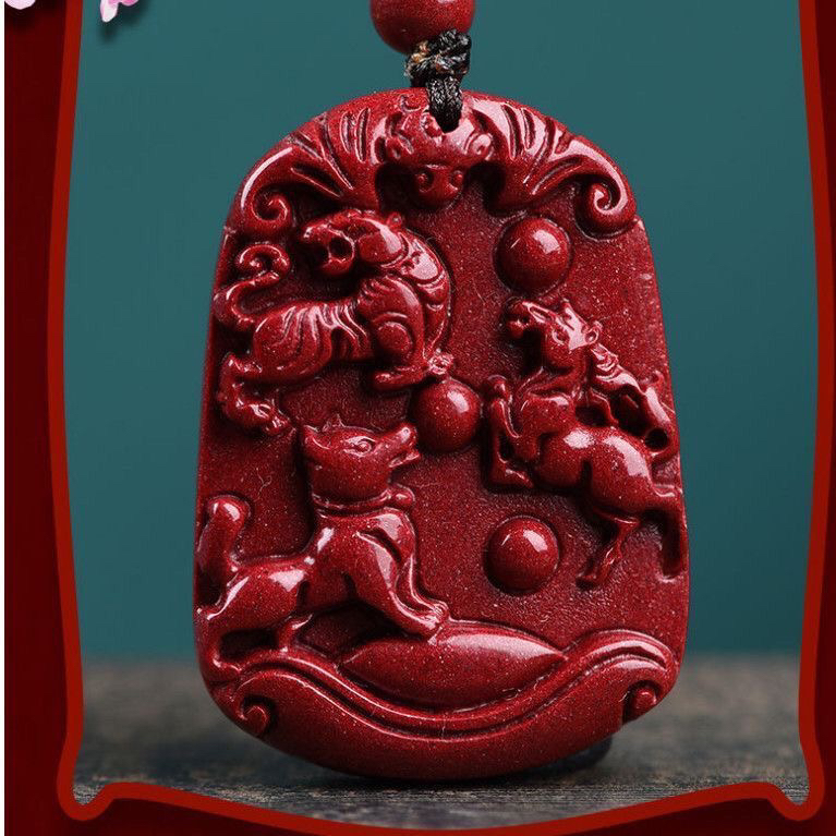 含辰砂工艺品天然朱砂吊坠男女吊坠 礼品礼物