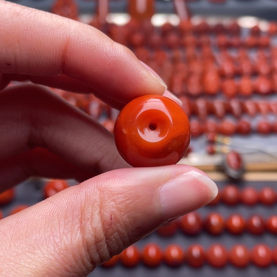 南红玛瑙未镶嵌其他W17➕瓦西柿子红满肉苹果珠