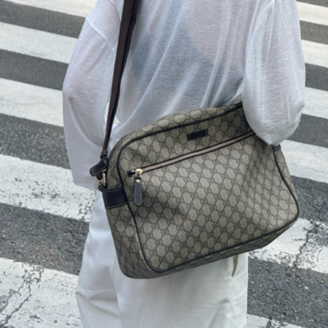95新 GUCCI/古驰 古驰复古老花单肩斜挎包