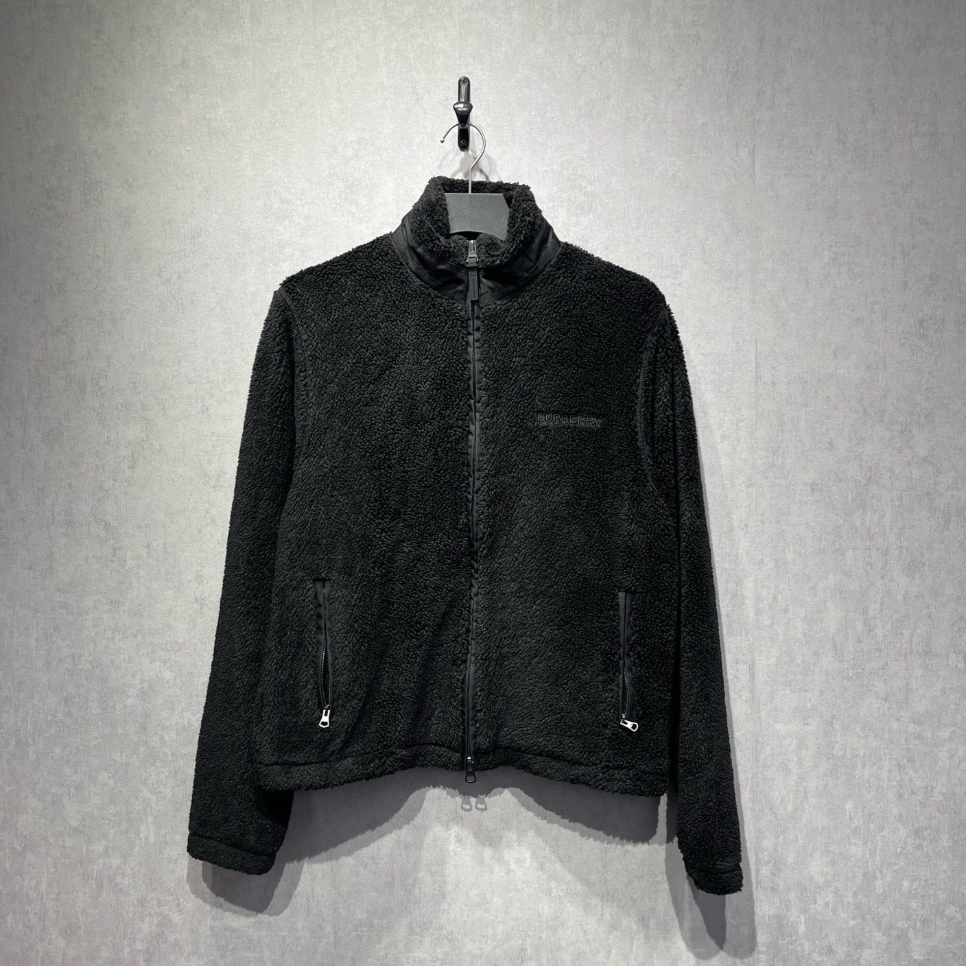 99新 BURBERRY/博柏利 logo刺绣泰迪绒外套/M码/DY215980
