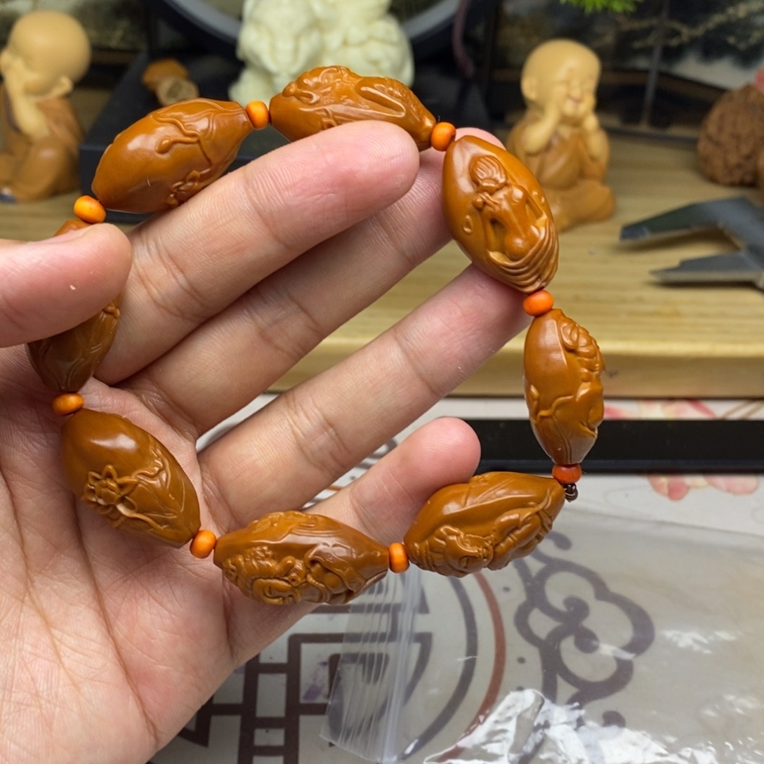 橄榄核手串/手链橄榄核雕刻工艺宇
