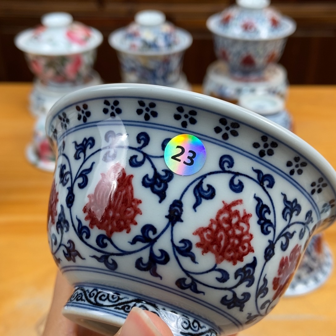 手绘现代茶具非古董