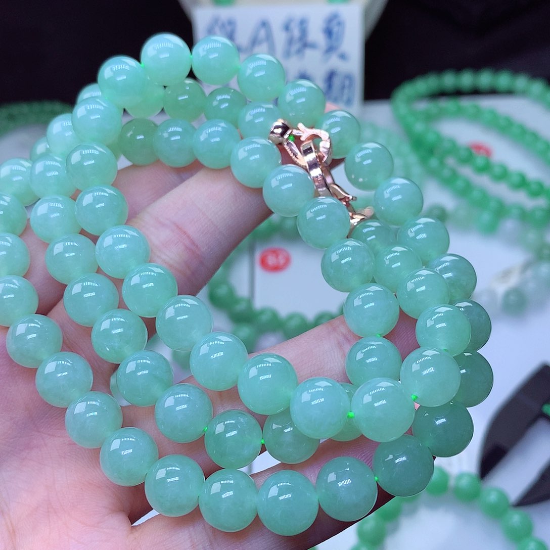 翡翠毛衣链未镶嵌