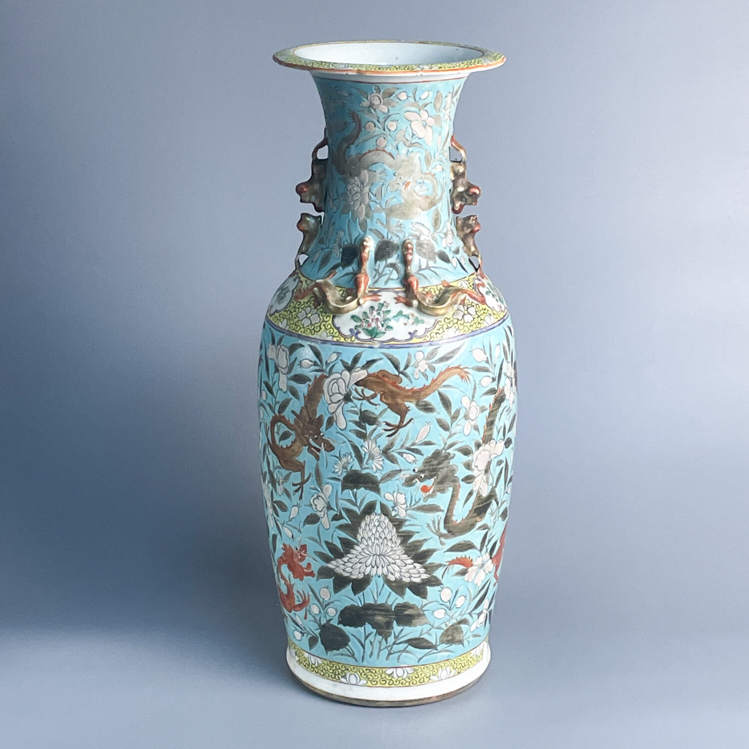 M25KN000709 - 清光绪 粉彩大雅斋风格龙穿花螭龙大瓶