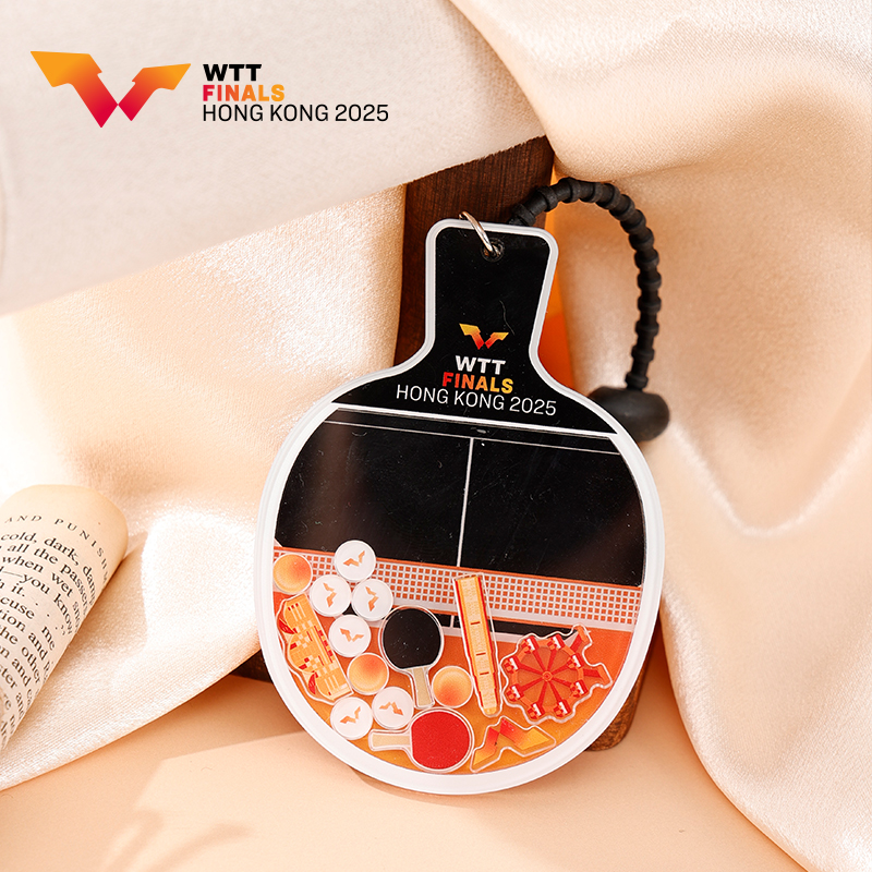 WTT香港总决赛2025-乒乓摇摇乐钥匙扣包包小挂饰赛事周边纪念装饰