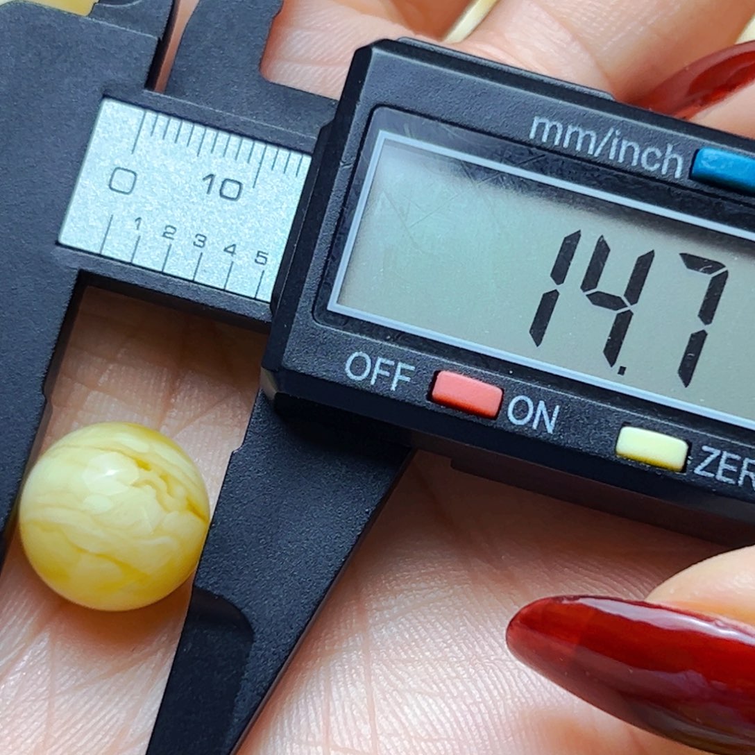 未镶嵌蜜蜡裸石14mm单珠